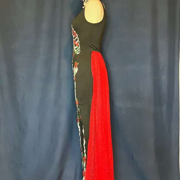 full-body skeleton body suit Adult Death Becomes Her Costume - Picture 5 of 16